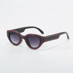 Retro oval dot paint sunglasses