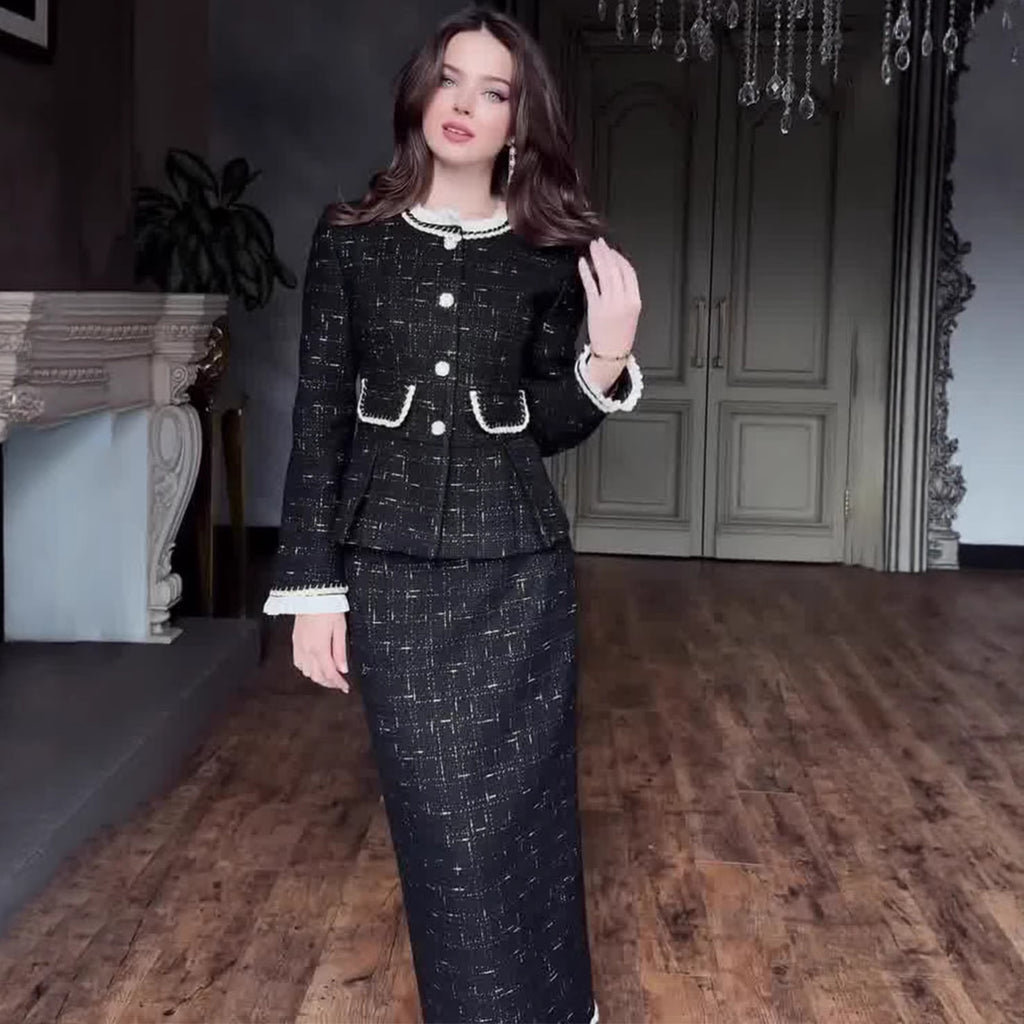 Fashionable  Chic Suit Set for Women Elegant Design Autumn/Winter Seasonal Wear