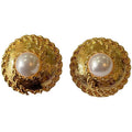 Brass Retro Natural Stone Pearl Necklace Earrings  Women Jewelry Punk Designer Japan Korean