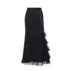 Chic Fitted Fish Tail Tie Waist Skirt for Women, Bodycon Design, Sexy and Elegant Look