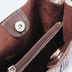 Croc Crossbody Bucket Bag