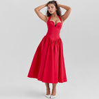 V-neck Backless Dress