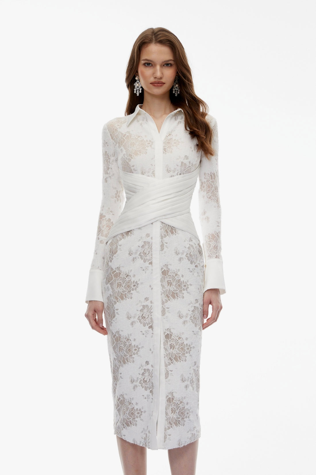 lace embroidered dress