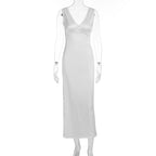 French style light luxury high-end sleeveless slim fit long skirt
