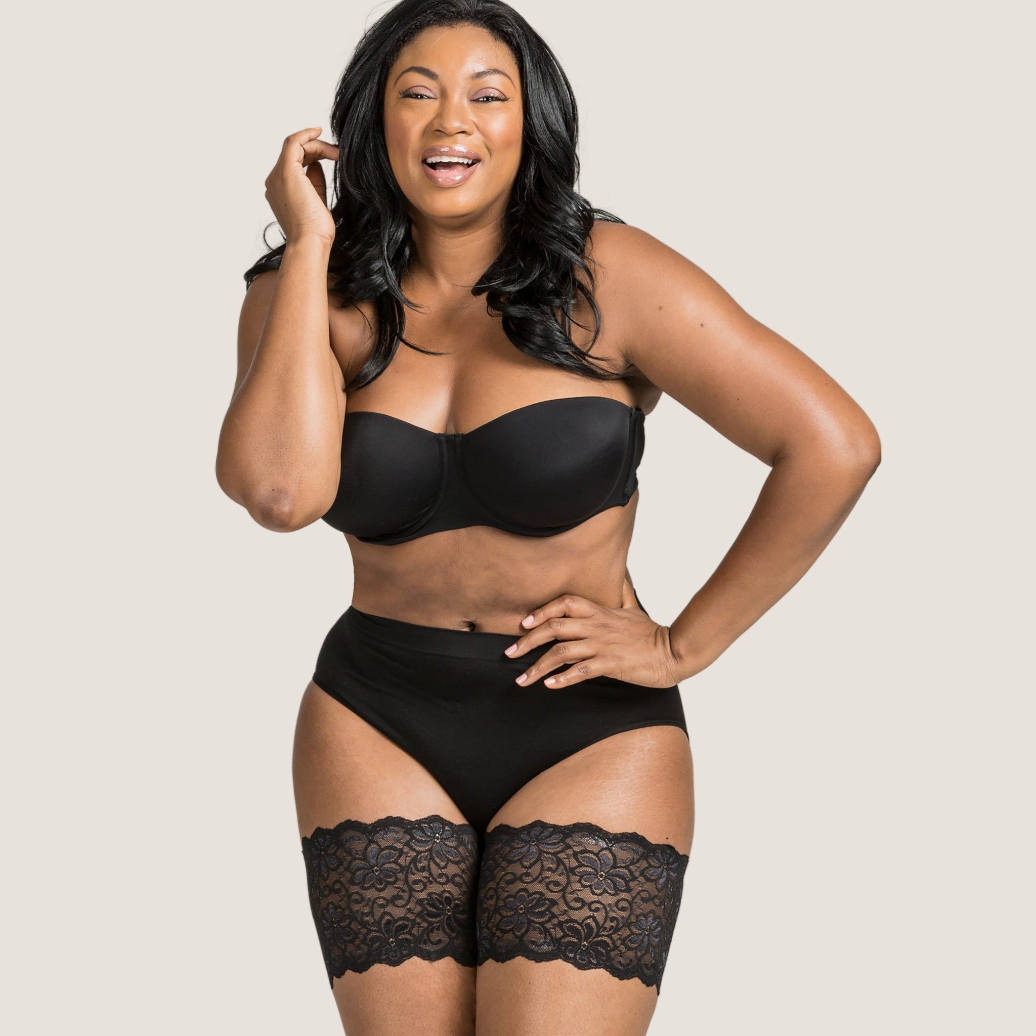 Anti-Chafing Thigh Bands | Bandelettes® Dolce Lace Black