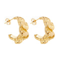 Crumpled Gold Hoops-0