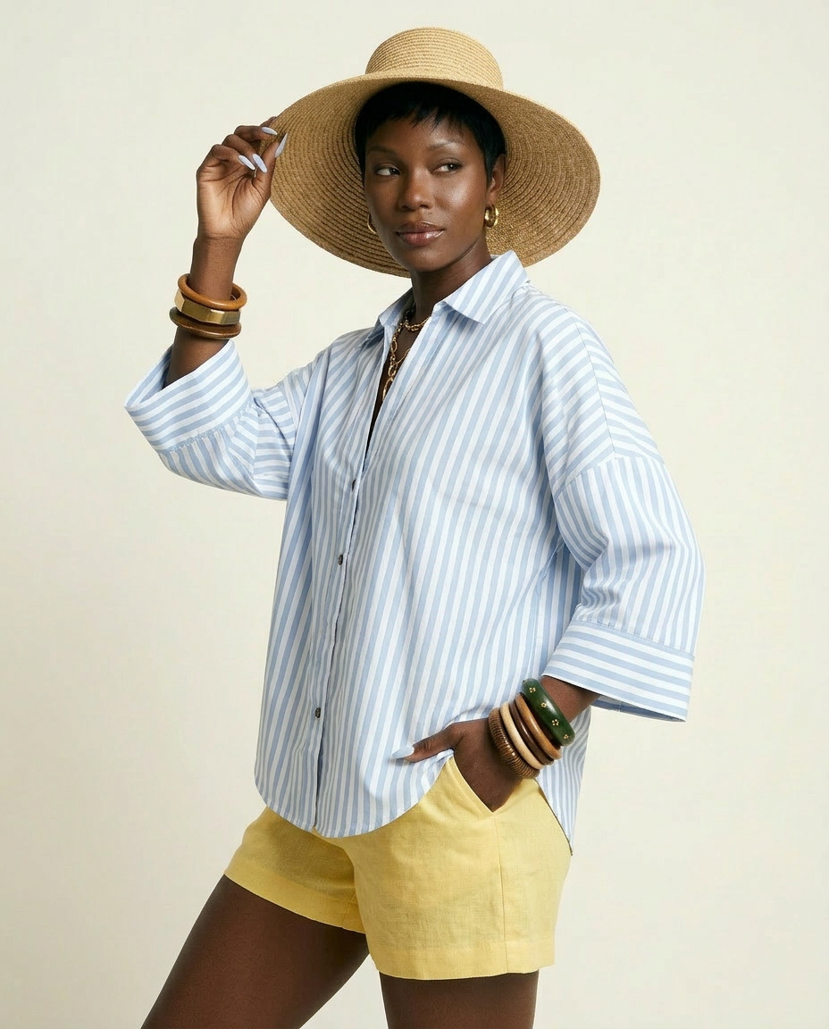 Stripped Loose Blouse