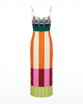 Vibrant Striped Bodycon Maxi Dress-5