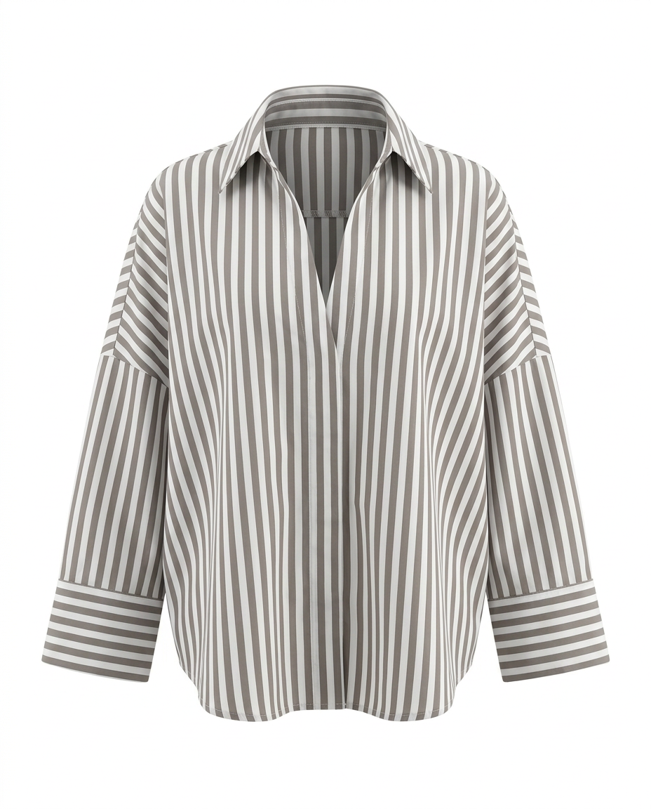 Stripped Loose Blouse