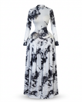 Abundant Printed Pleated Maxi Dress