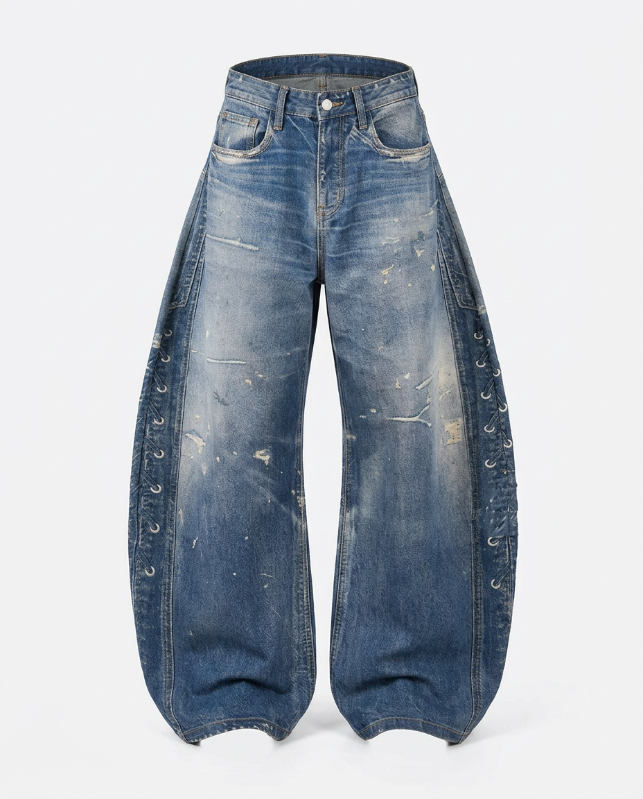 Unstoppable Printed Wide-Leg Jeans-3