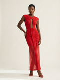 Noir Mesh Maxi Dress