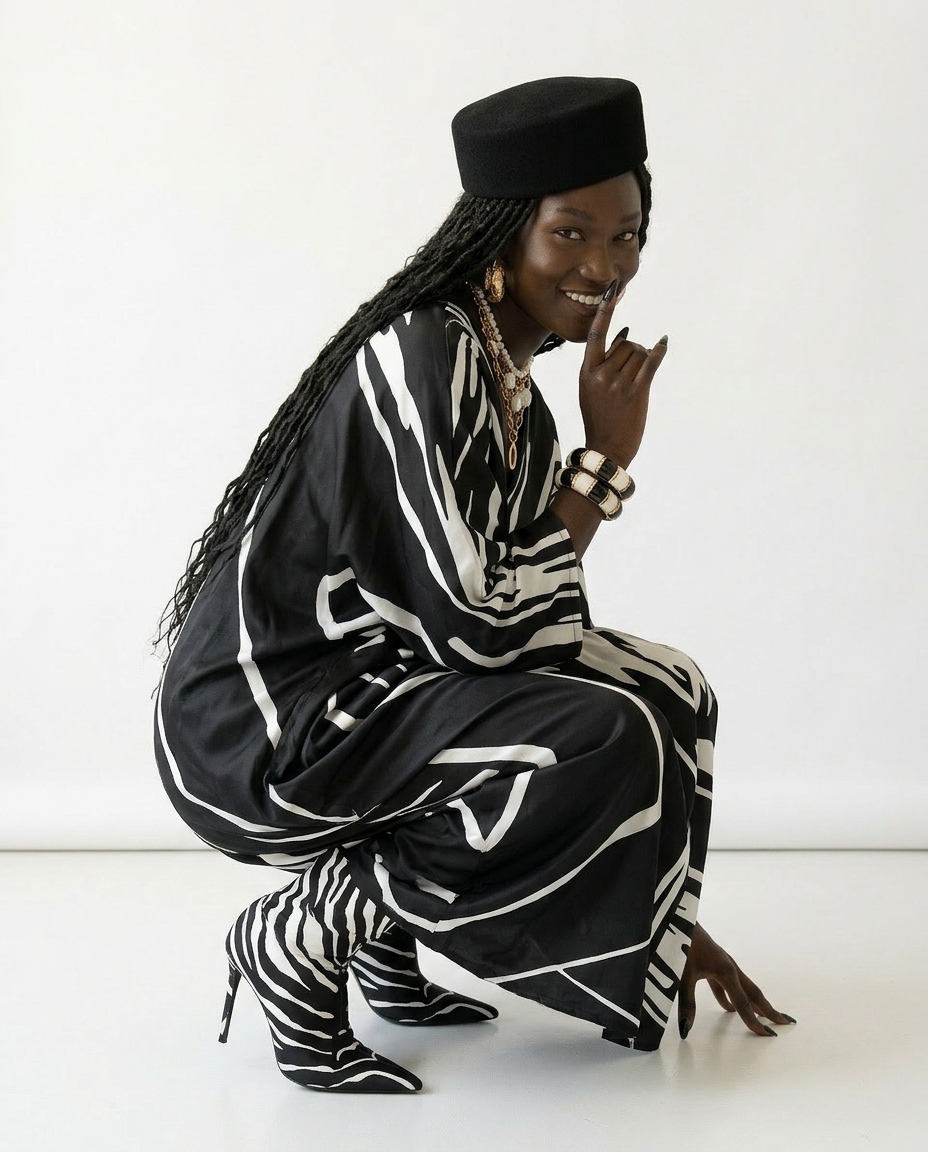 Sovereign Printed Silk Oversized Kaftan-4