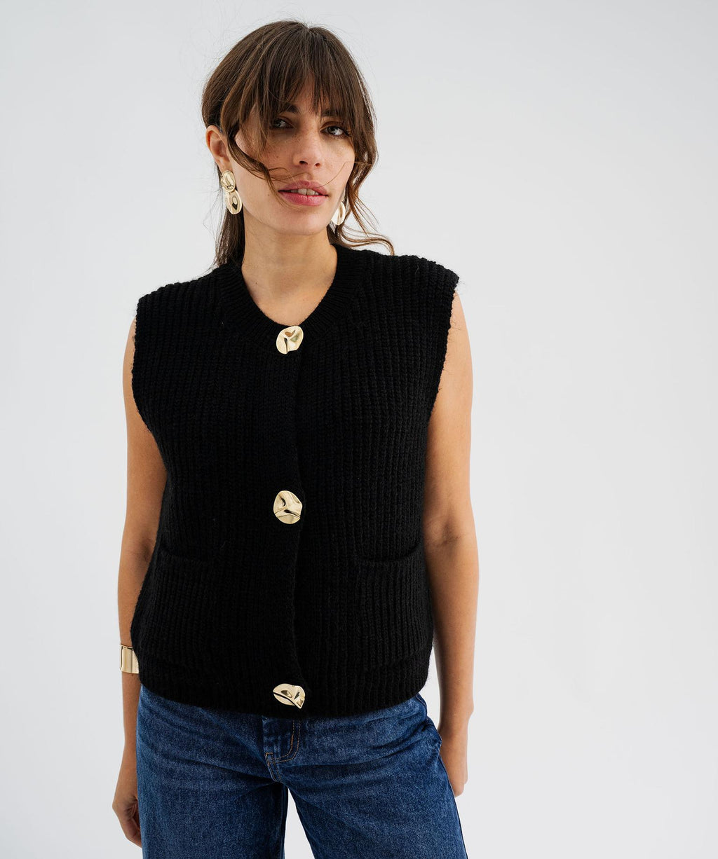 Cardigan Knit Vest