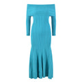 Designer Dress Women Autumn Winter Vintage Elegant Ruffles Knitted Mermaid Dresses