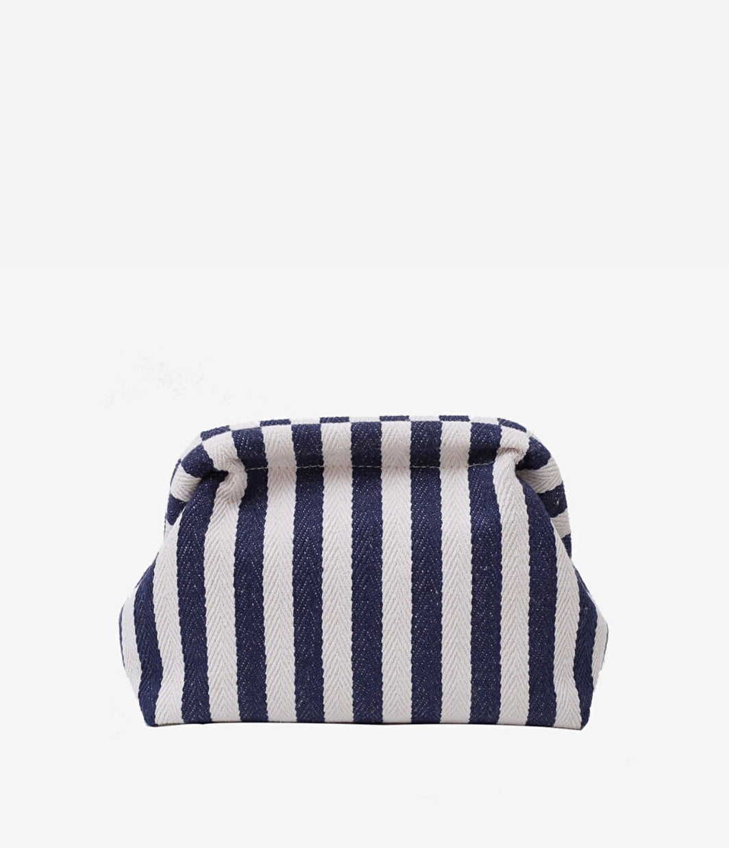 Upcycle striped pouch