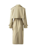HIGH STREET Fall Winter Designer Fashion Women's Elegant Double Breasted  Belted Trench OverCoat