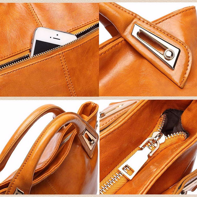 Large Oil Wax Handbag