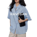 Loose Commute Shirt for Women Short Sleeve Casual Top with Rich Aesthetic