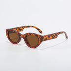 Retro oval dot paint sunglasses
