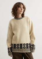 Wool jacquard sweater