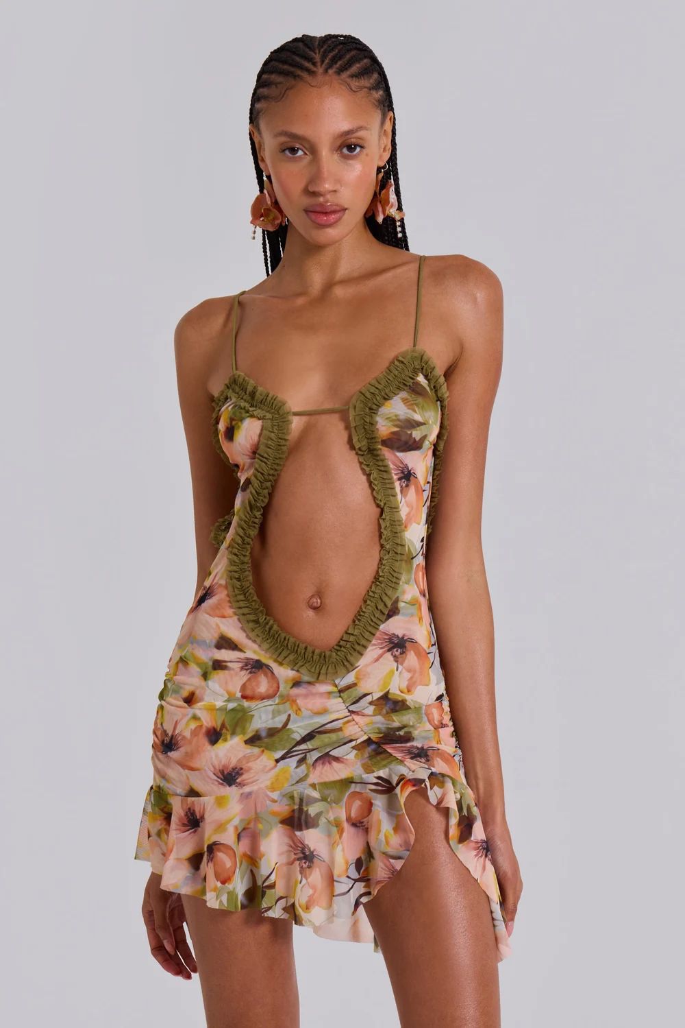Printed Floral Mini Dress