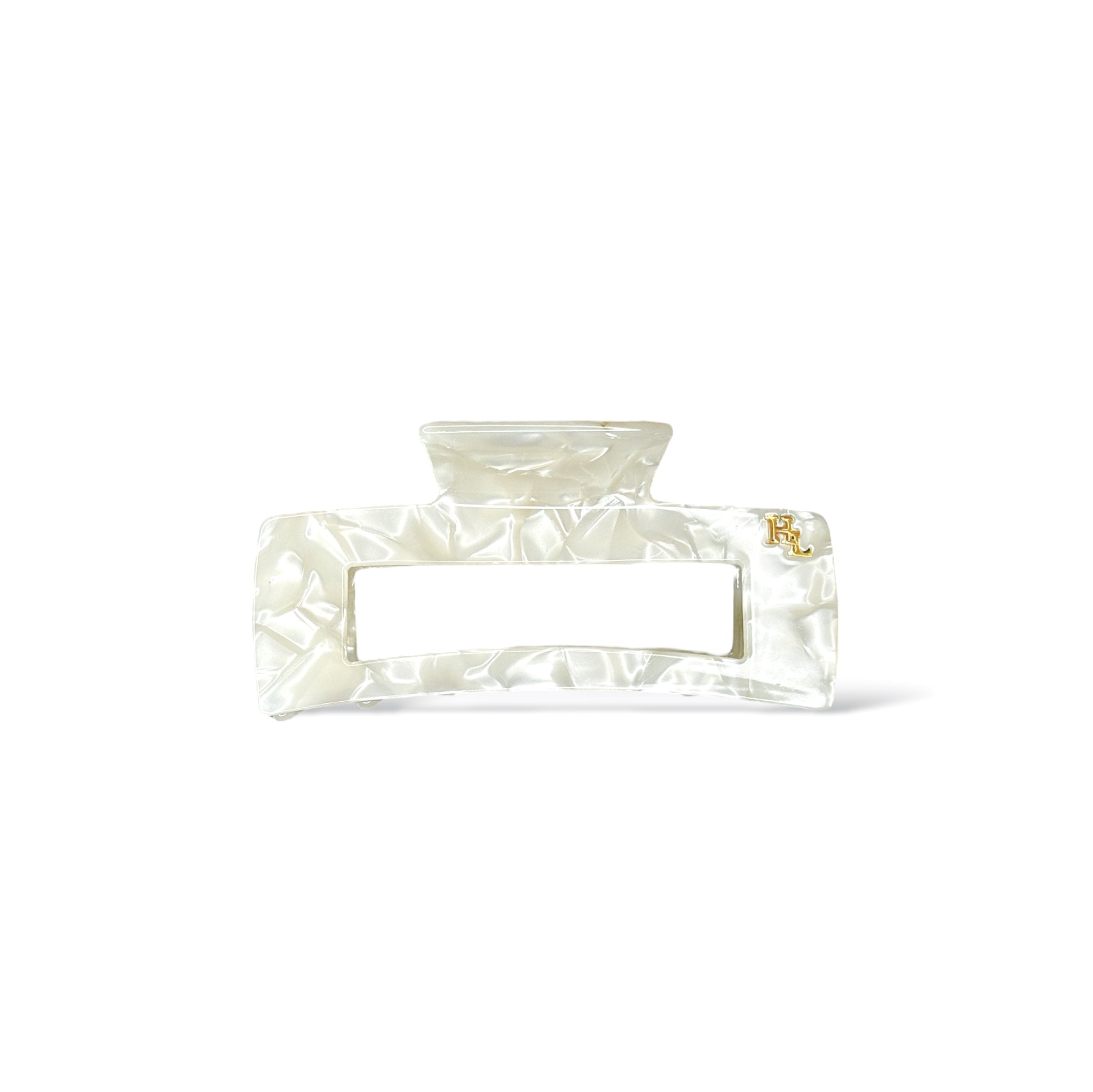 Ecofriendly Acetate Large Claw - White