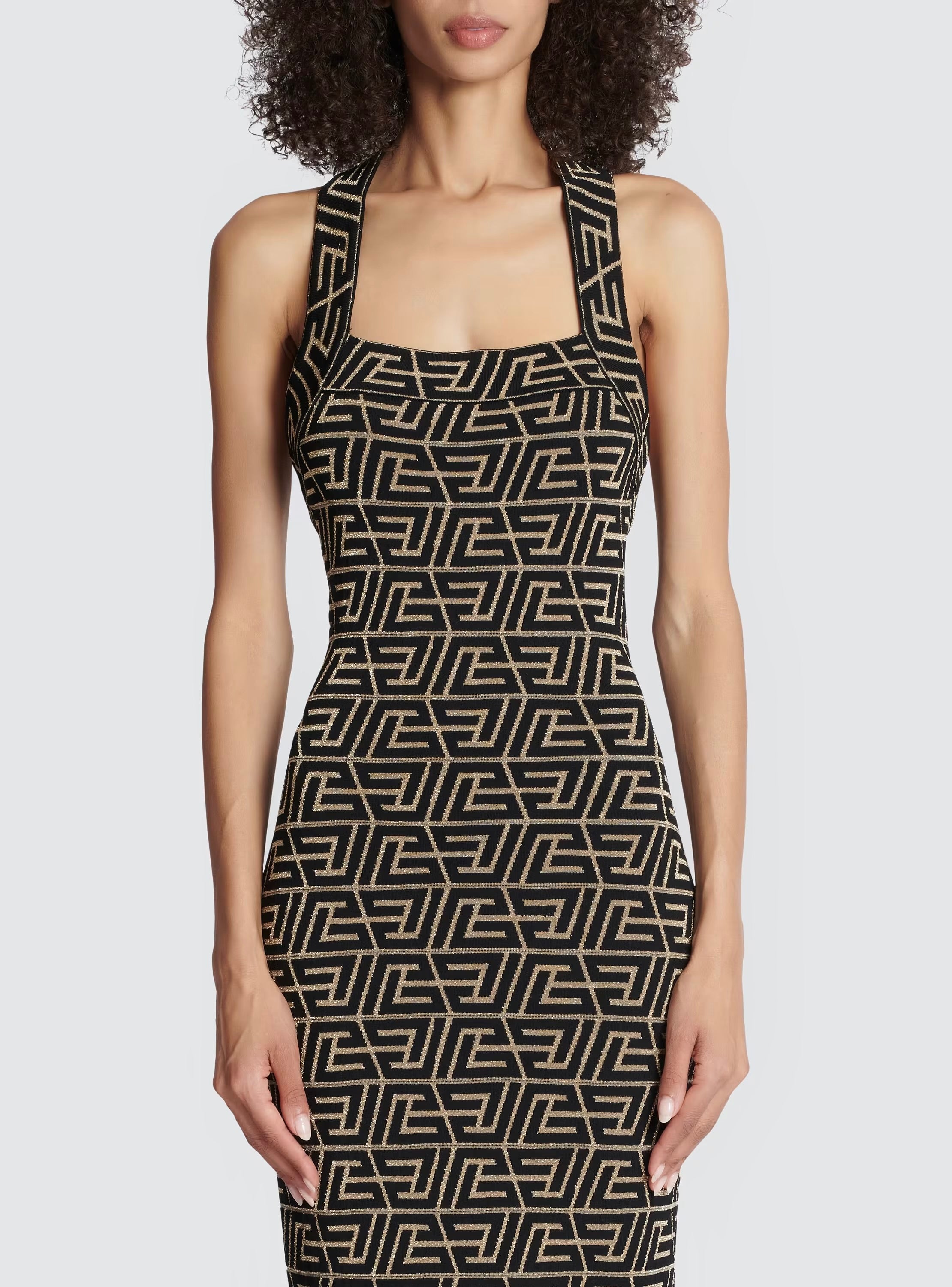 Jacquard Backless Dress