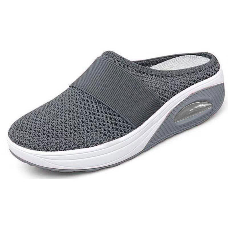 Women's Sandals - European and American Style Open-Toe Large Size Chunky Heel Half Slippers