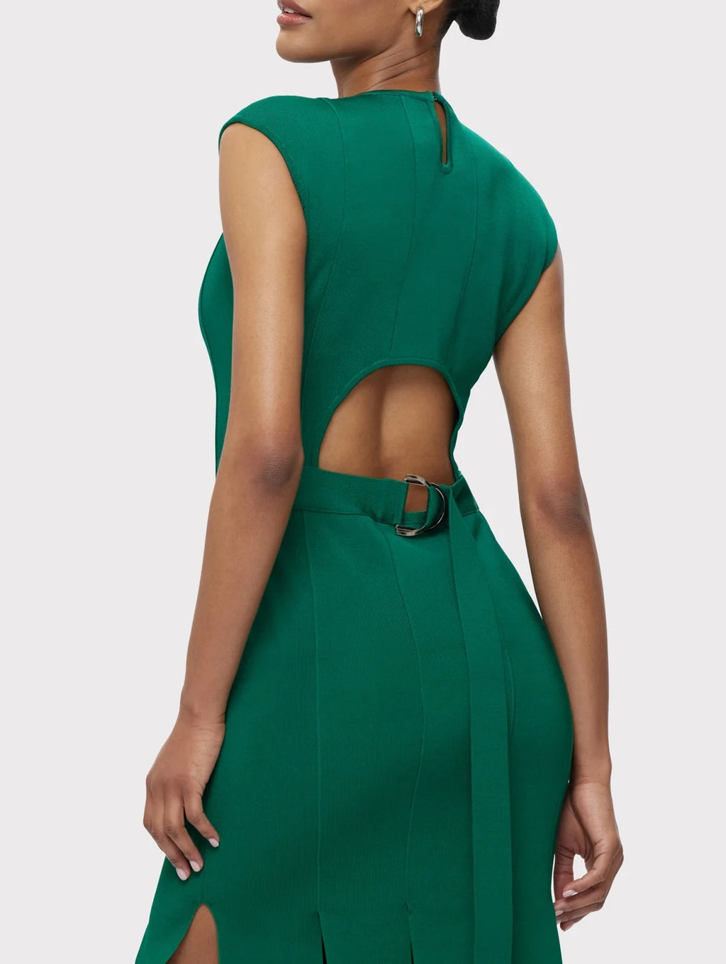 European and American green hollow out sexy belt bandage dress high-end party dress evening gown