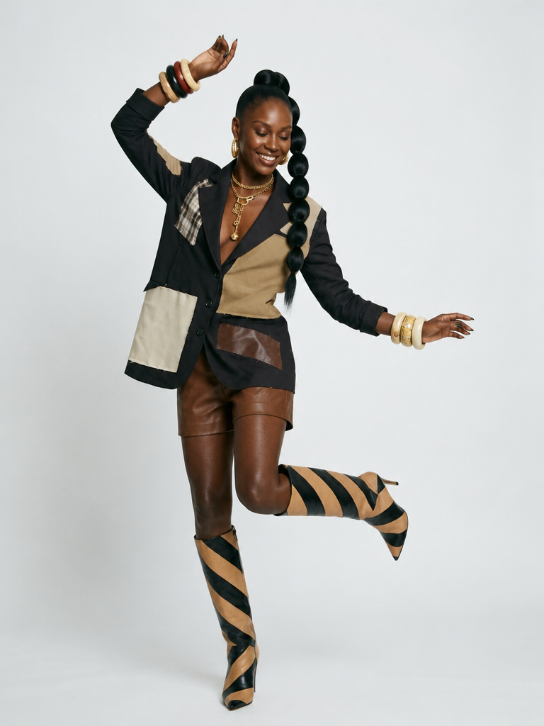 Audacious Patchwork Loose Blazer