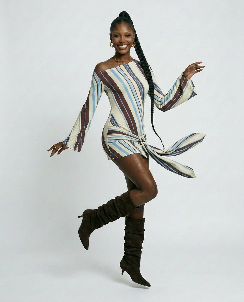 Wanderlust Striped Mini Dress-2