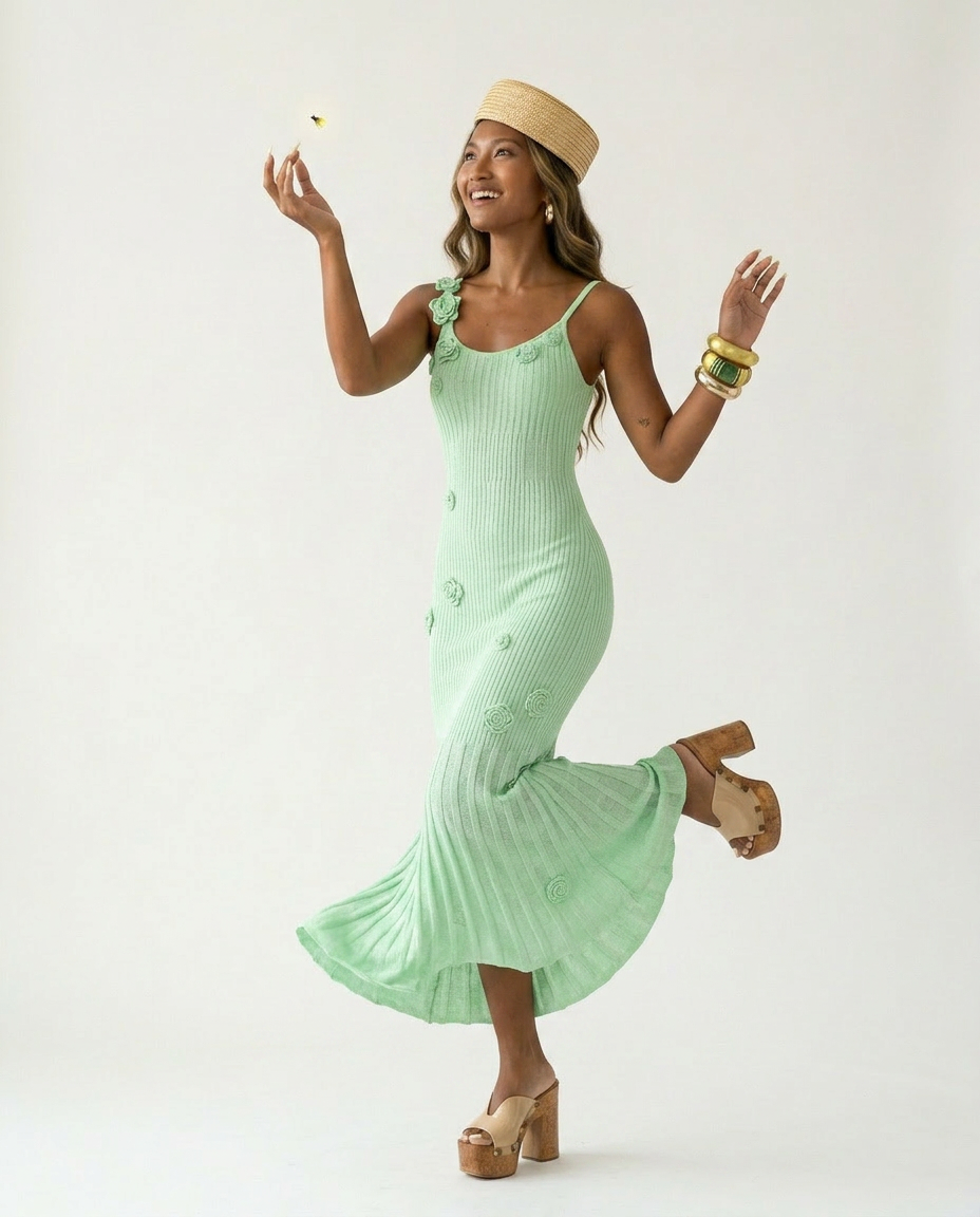 Radiant Floral Spaghetti Strap Maxi Dress