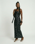 Elegant Polka Dot Maxi Dress-0