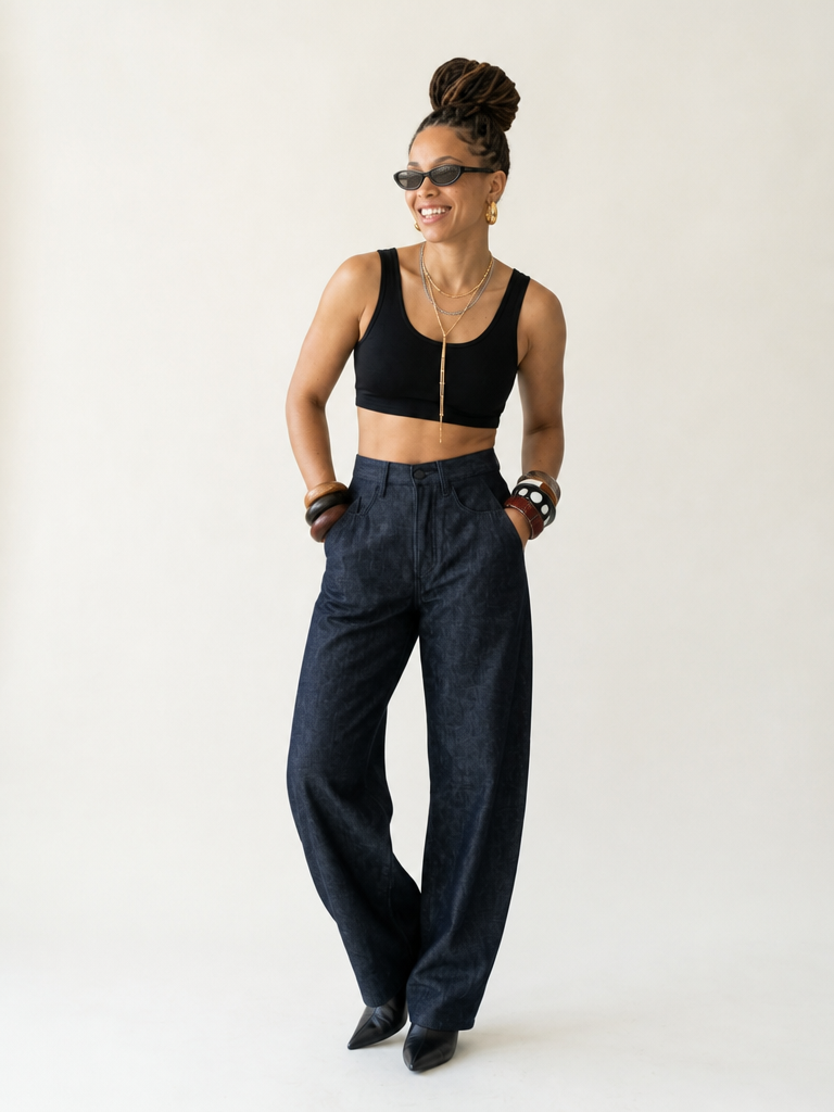 Boundless Dark Wash Wide-Leg Jeans