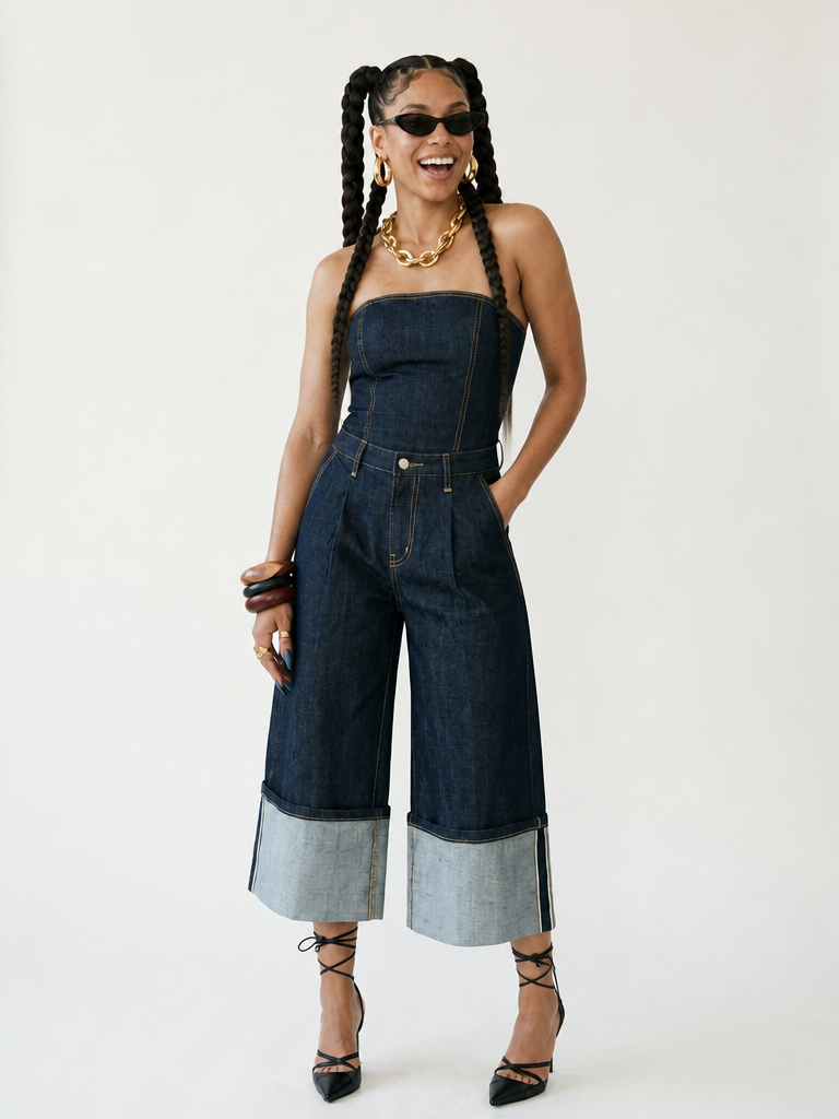 Unstoppable Cropped Wide-Leg Jeans