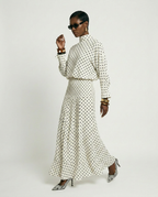Elegant Polka Dot Two-Piece Set-1