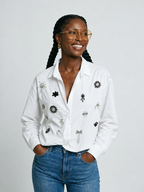 Audacious Rhinestone Long Sleeve Shirt-0