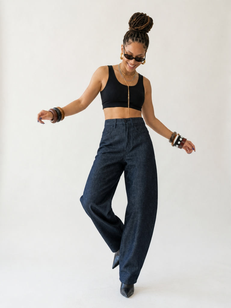 Boundless Dark Wash Wide-Leg Jeans