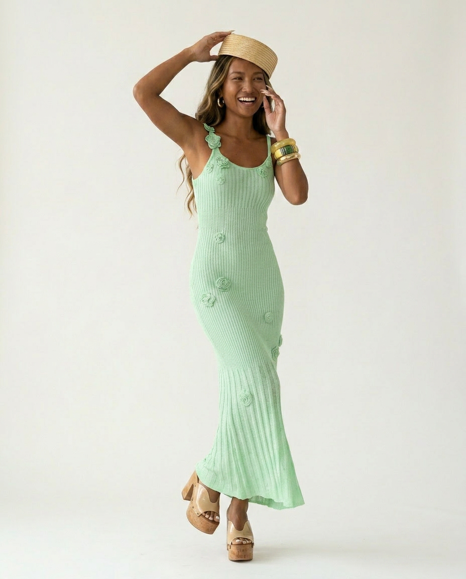 Radiant Floral Spaghetti Strap Maxi Dress