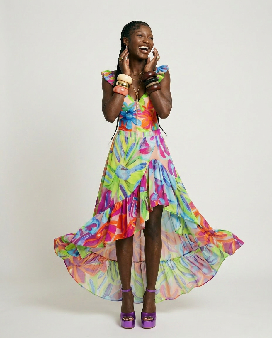 Vibrant Printed Ruffle Bikini Set-3