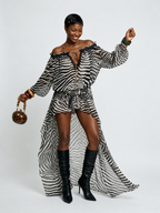 Fierce Zebra Print Maxi Dress-2