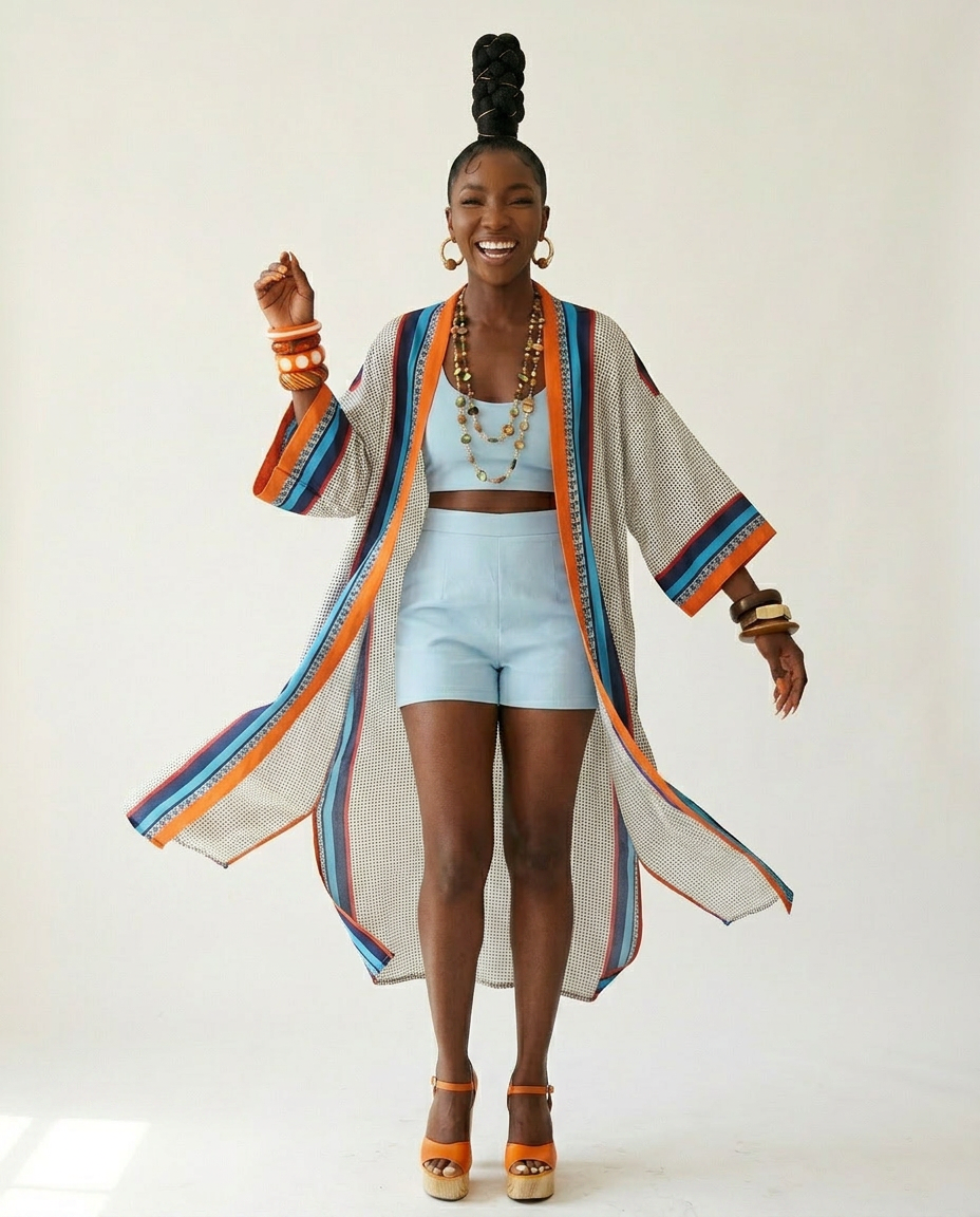 Limitless Printed Kimono Kaftan