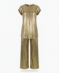 Divine Golden Pleated Two-Piece Set-3