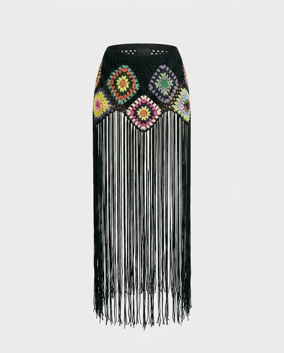 Free Spirit Crochet Fringe Skirt-4