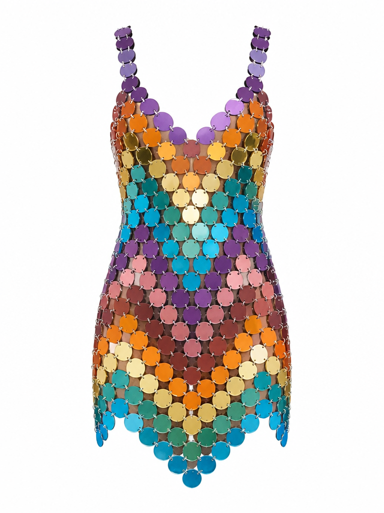 Vibrant Sequin Mini Dress