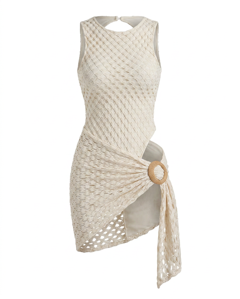 Radiant Knitted Lace-Up One-Piece-4