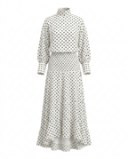 Elegant Polka Dot Two-Piece Set-2