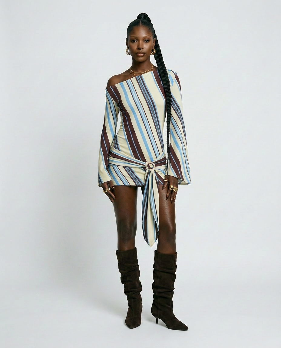 Wanderlust Striped Mini Dress-3