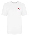 Chilli Embroidered Organic Cotton T-Shirt White